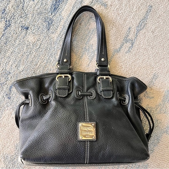 Dooney & Bourke black Pebble Grain Leather Chiara Shoulder HOBO Bag - Picture 2 of 10